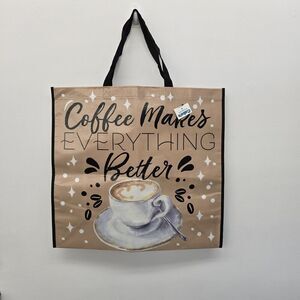 Coffee Makes Everything Better NWOT Large Boho Tote By Gabe's